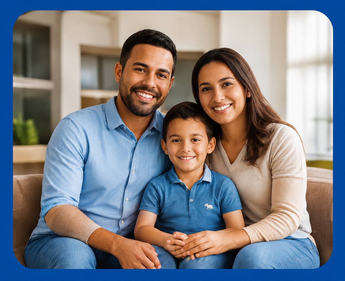 Família realizando o sonho da casa própria